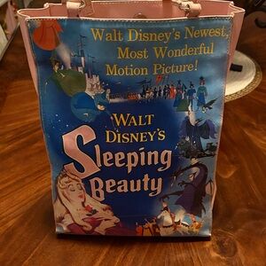 Rare Disney Sleeping Beauty Blue and Pink Tote
